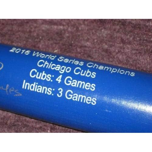  Sports Memorabilia WILLSON CONTRERAS Signed Louisville Slugger 2016 WS BAT w/ Beckett COA & Insc - Autographed MLB Bats