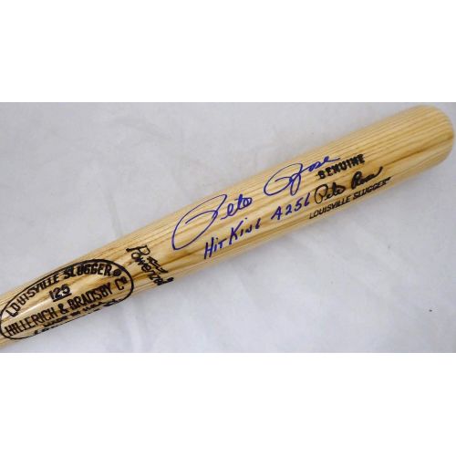  Sports Memorabilia Pete Rose Autographed Blonde Louisville Slugger Bat Cincinnati RedsHit King & 4256 PR Holo Stock #178266 - Autographed MLB Bats