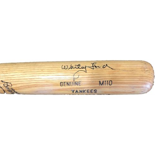  Sports Memorabilia Whitey Ford Autographed Cracked Louisville Slugger Bat (JSA) - Autographed MLB Bats