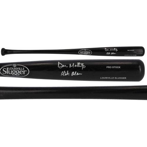  Sports Memorabilia Don Mattingly New York Yankees Autographed Black Louisville Slugger Bat withHitman Inscription - Autographed MLB Bats