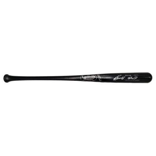  Sports Memorabilia Ken Griffey Jr. Autographed Black Louisville Slugger Game Model Bat Seattle Mariners Beckett BAS & MCS Holo Stock #185630 - Autographed MLB Bats