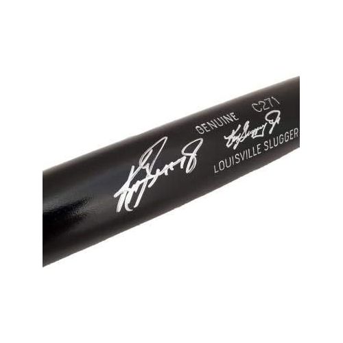  Sports Memorabilia Ken Griffey Jr. Autographed Black Louisville Slugger Game Model Bat Seattle Mariners Beckett BAS & MCS Holo Stock #185630 - Autographed MLB Bats