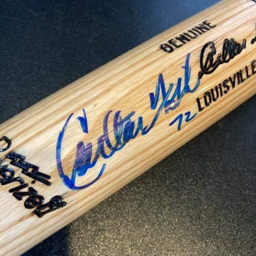  Sports Memorabilia Carlton Fisk Signed Louisville Slugger Game Model Baseball Bat JSA COA - Autographed MLB Bats