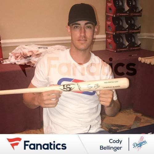  Sports Memorabilia Cody Bellinger Los Angeles Dodgers Autographed Louisville Slugger Game Model Bat - Autographed MLB Bats