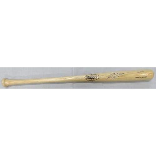  Sports Memorabilia Ronald Acuna Jr. Autographed Blonde Louisville Slugger Baseball Bat Atlanta Braves Beckett BAS Stock #181316 - Autographed MLB Bats