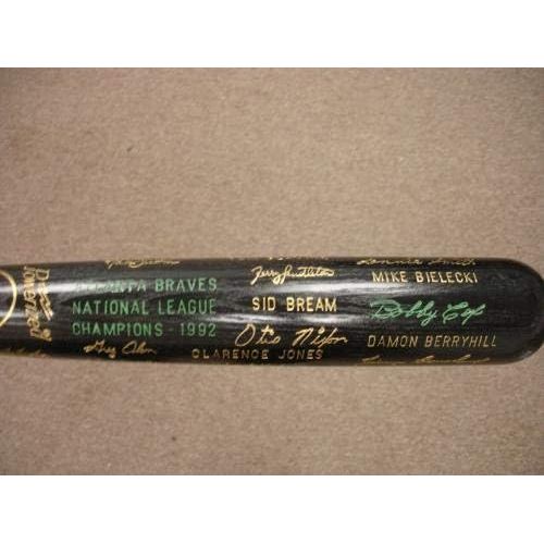  Sports Memorabilia 1992 Atlanta Braves NL Champions Louisville Slugger Black Baseball Bat - MLB Bats