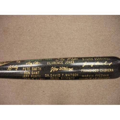  Sports Memorabilia 1992 Atlanta Braves NL Champions Louisville Slugger Black Baseball Bat - MLB Bats