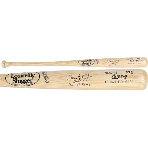  Sports Memorabilia Cal Ripken Jr. Baltimore Orioles Autographed Louisville Slugger Blonde Game Model Bat with2007 Hall of Fame Inscription - GTSM - Autographed MLB Bats