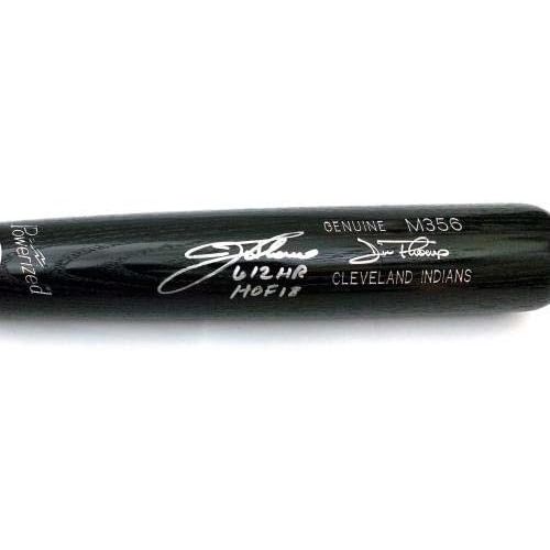  Sports Memorabilia Jim Thome Autographed Louisville Slugger Game Model Bat W/HOF 18 and 612 HR Script Indians Phillies White Sox Twins Beckett Witnessed - Autographed MLB Bats