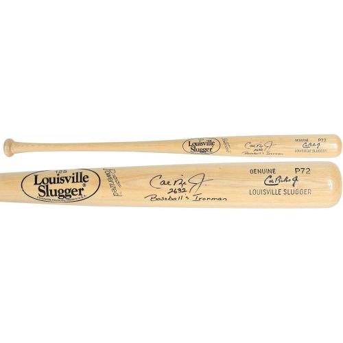  Sports Memorabilia Cal Ripken Jr. Baltimore Orioles Autographed Louisville Slugger Blonde Game Model Bat withBaseballs Ironman 2632 - GTSM - Autographed MLB Bats