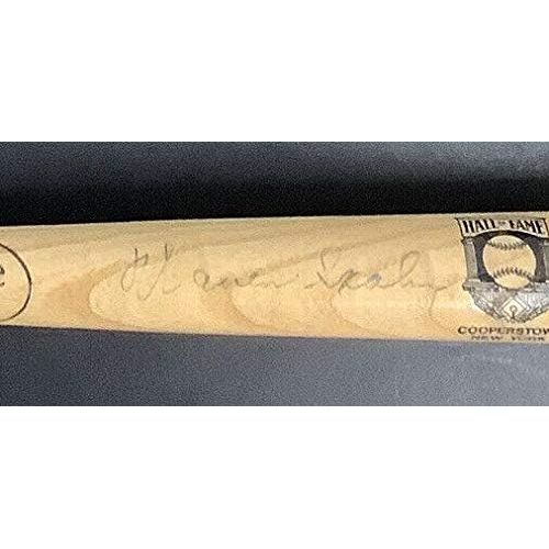  Sports Memorabilia Warren Spahn Signed Baseball Mini Bat HOF Logo 16 Autograph Slugger JSA - Autographed MLB Bats