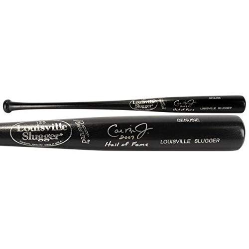  Sports Memorabilia Cal Ripken Jr Black Louisville Slugger Bat with Autograph & Inscription - Autographed MLB Bats