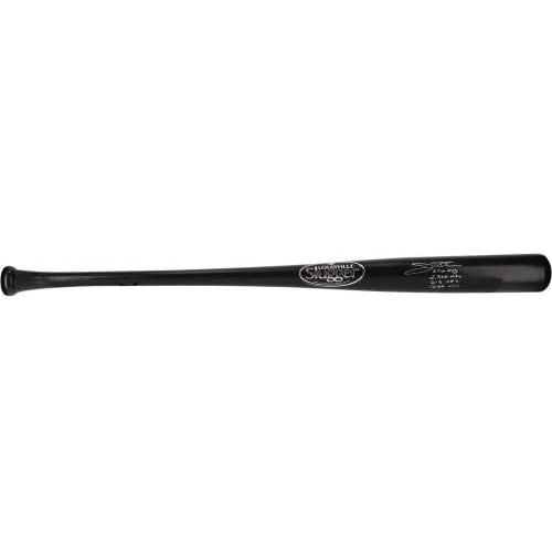  Sports Memorabilia Jim Thome Philadelphia Phillies Autographed Black Louisville Slugger Bat with Multiple Inscriptions - Autographed MLB Bats