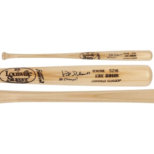  Sports Memorabilia Kirk Gibson Los Angeles Dodgers Autographed Louisville Slugger Game Model Bat with88 Champs Inscription - Autographed MLB Bats