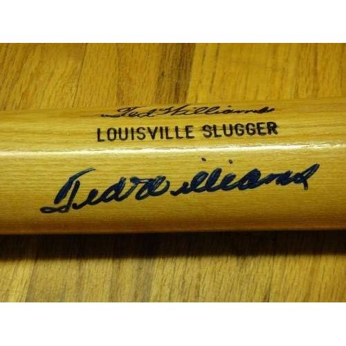  Sports Memorabilia Ted Williams Signed Beckett Authenticated Lousiville Slugger Bat Autographed . - Autographed MLB Bats