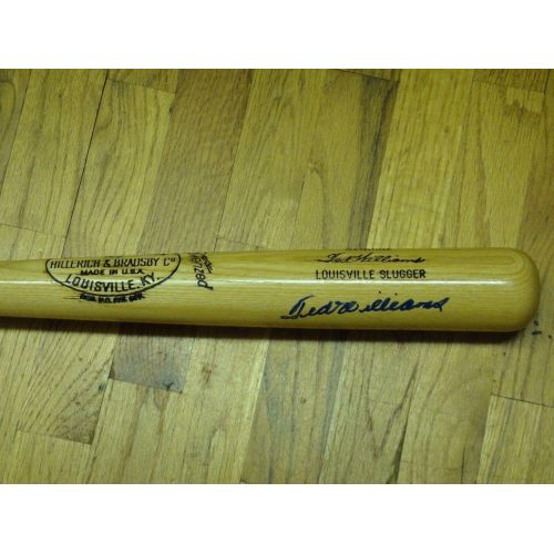  Sports Memorabilia Ted Williams Signed Beckett Authenticated Lousiville Slugger Bat Autographed . - Autographed MLB Bats