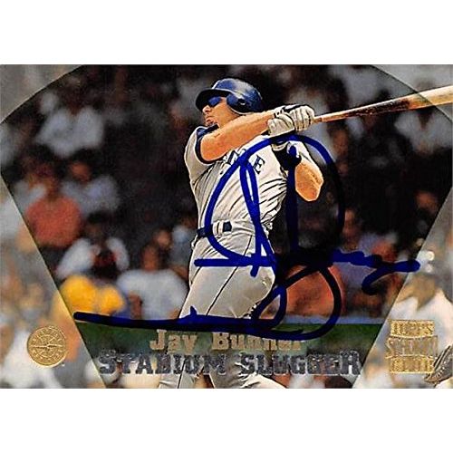  Sports Memorabilia Jay Buhner autographed baseball card (Seattle Mariners) 1997 Topps Stadium Club Slugger #390 - Baseball Slabbed Autographed Cards