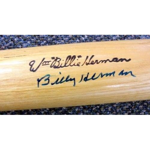  Sports Memorabilia Billy Herman Autographed Louisville Slugger Bat Chicago Cubs, Brooklyn Dodgers JSA #K27052 - Autographed MLB Bats