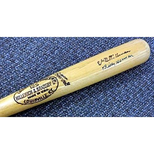  Sports Memorabilia Billy Herman Autographed Louisville Slugger Bat Chicago Cubs, Brooklyn Dodgers JSA #K27052 - Autographed MLB Bats