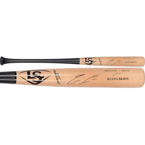  Sports Memorabilia Ronald Acuna Jr. Atlanta Braves Autographed Louisville Slugger Game Model Bat - Autographed MLB Bats