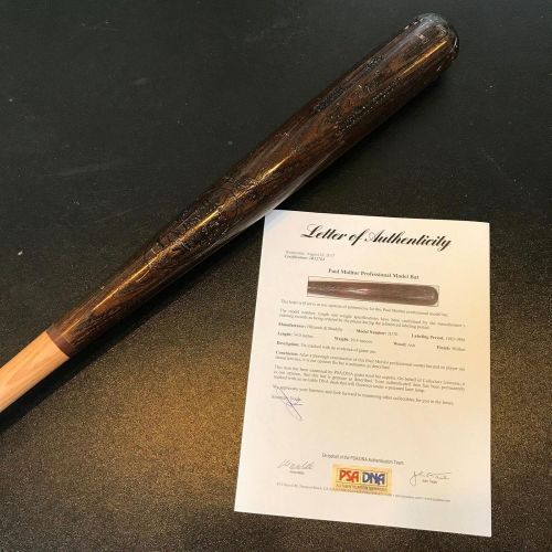  Sports Memorabilia 1983 Paul Molitor Signed Game Issued Louisville Slugger Bat PSA DNA COA - Autographed MLB Bats