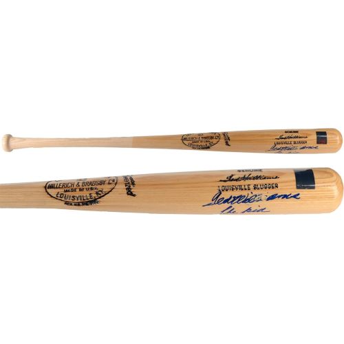  Sports Memorabilia Ted Williams Boston Red Sox Vintage Autographed Louisville Slugger Bat - The Kid - Green Diamond - Damaged - Autographed MLB Bats