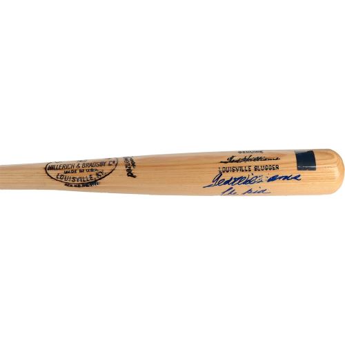  Sports Memorabilia Ted Williams Boston Red Sox Vintage Autographed Louisville Slugger Bat - The Kid - Green Diamond - Damaged - Autographed MLB Bats