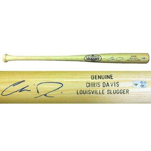  Sports Memorabilia Chris Davis Autographed/Signed Louisville Slugger Custom Blonde Bat - Autographed MLB Bats