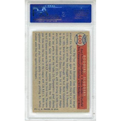  Sports Memorabilia Dodgers Sluggers Brooklyn Dodgers 1957 Topps #400 PSA 5 Card - Slabbed Baseball Cards