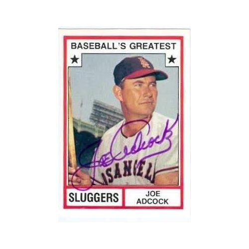  Sports Memorabilia Joe Adcock autographed Baseball Card (Los Angeles Angels) signed 1982 TCMA Baseball Greatest Sluggers card (SR) - Autographed Baseball Cards