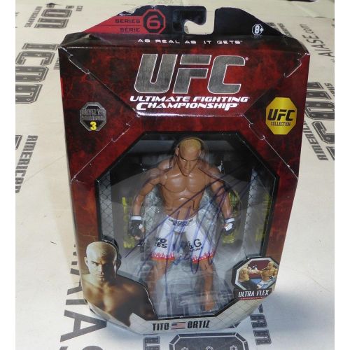  Sports Memorabilia Tito Ortiz Signed UFC Jakks Action Figure COA Autograph v Ken Shamrock 3 - PSADNA Certified - Autographed UFC Miscellaneous Products