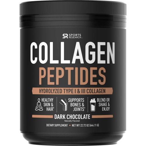  [아마존 핫딜]  [아마존핫딜]Sports Research Collagen Peptides Powder (Dark Chocolate) | Grass-Fed, Certified Paleo Friendly, Non-GMO and...