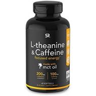 [아마존 핫딜]  [아마존핫딜]Sports Research L-Theanine & Caffeine with Coconut MCT Oil ~ Nootropic Supplement for Focused Energy ~ Keto Certified & Non-GMO Verified (60 Softgels)