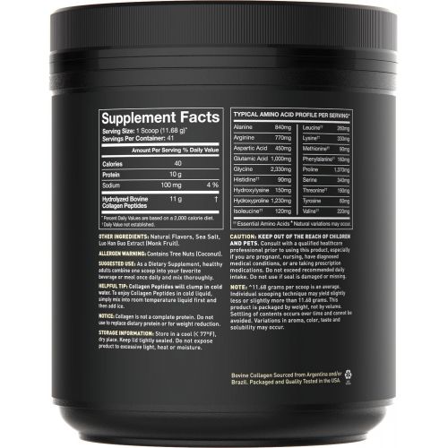  [아마존 핫딜] [아마존핫딜]Sports Research Collagen Peptides Powder (Vanilla Bean) | Grass-Fed, Certified Paleo Friendly, Non-GMO and Gluten Free