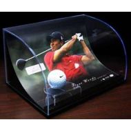 SportsIM Signed Woods Photo Label Range Driven Ball Curve Display 8x10