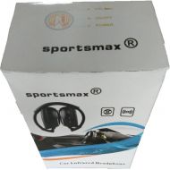 [아마존베스트]Sportsmax 2 Pack of Two Channel Folding Universal Rear Entertainment System Infrared Headphones Wireless IR DVD Player Head Phones for in Car TV Video Audio Listening
