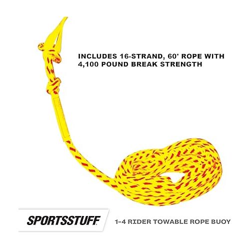  Sportsstuff Booster Ball, Towable Tube Rope Performance Ball Dimensions inflated (38in x 28in) deflated (45in x 36in)