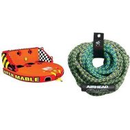 SPORTSSTUFF 53-2223 Super Mable Towable and AIRHEAD AHTR-42 4 Rider Tube Rope Bundle