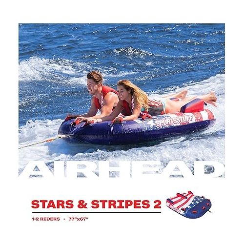  Sportsstuff Stars & Stripes | Towable Tube for Boating with 1-4 Rider Options