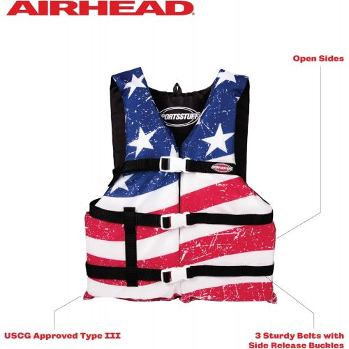  [아마존베스트]SportsStuff AIRHEAD STARS & STRIPES Vest