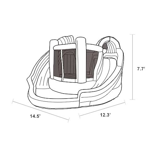  Sportspower Double Slide and Bounce Inflatable Water Slide with Blower