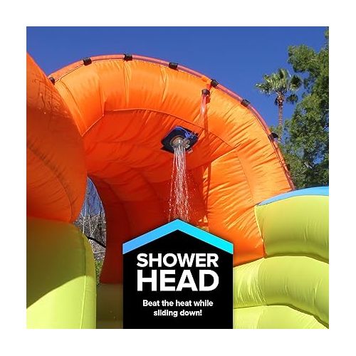  Sportspower Double Slide and Bounce Inflatable Water Slide with Blower