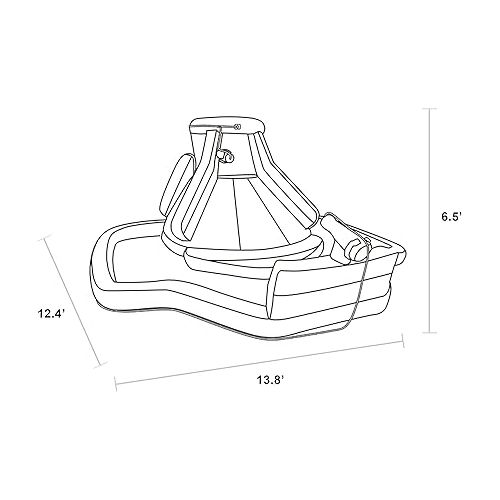  Sportspower Battle Ridge Inflatable Water Slide with Water Cannons and Climbing Wall with Blower