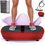 [아마존핫딜]Sportstech Profi Vibrationsplatte VP300 mit 3D Wipp Vibrations Technologie, 2x1000W max Motoren Leistung + Bluetooth Musik, Riesige Flache, einmaliges Design + Trainingsbander + Fe