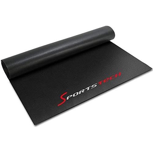  [아마존베스트]Sportstech Protective Floor Mat for Fitness Devices Exercise Bike Sport Multi-Purpose Floor Matting Black Floor Protector