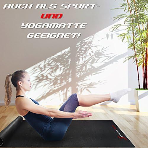  [아마존베스트]Sportstech Protective Floor Mat for Fitness Devices Exercise Bike Sport Multi-Purpose Floor Matting Black Floor Protector