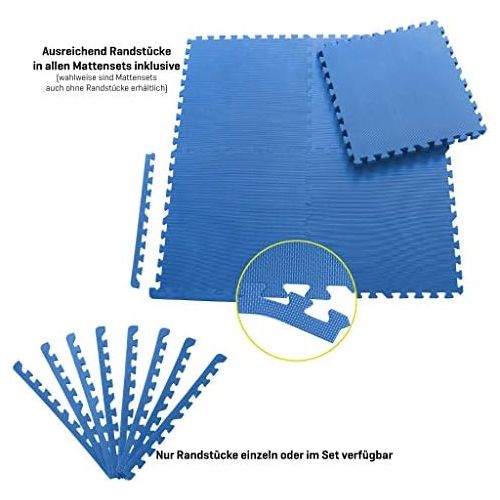  [아마존베스트]Sporttrend 24 Protective Mats/Edge Pieces, Set of 472 Pieces, Black and Other Colours, 60 x 60 x 1 cm and 30 x 30 x 1 cm, Floor Protection Mat, Underlay Mat for Fitness Equipment