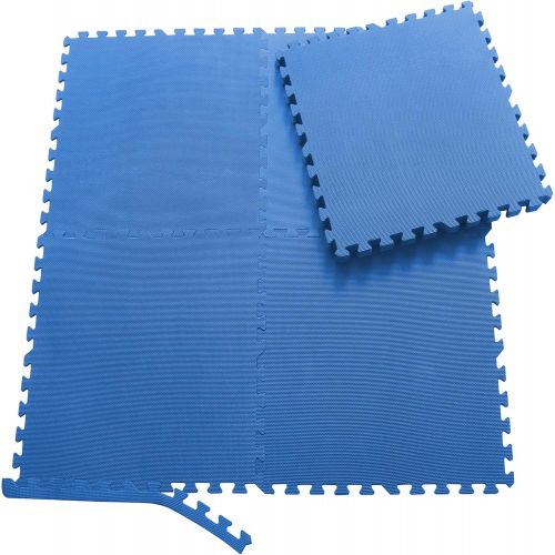  [아마존베스트]Sporttrend 24 Protective Mats/Edge Pieces, Set of 472 Pieces, Black and Other Colours, 60 x 60 x 1 cm and 30 x 30 x 1 cm, Floor Protection Mat, Underlay Mat for Fitness Equipment