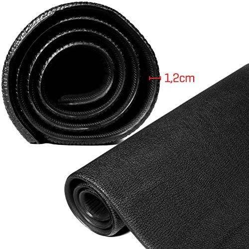  [아마존베스트]Sporttrend 24 - Underlay mat for rolling out in black | 120, 160, 181 & 220 cm length | 1.2 cm thickness | treadmill mat floor mat protective mat