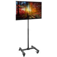 Sportube VIVO Mobile TV Display Stand for 13 to 42 inch LED LCD Flat Panel Screens | Rolling Floor Stand Height Adjustable Mount with Wheels (STAND-TV07W)